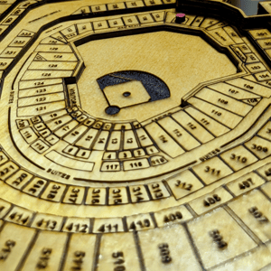 Image of Custom Baseball Stadium Replica, Wood, All Teams Available, Custom Gift for Baseball Lovers