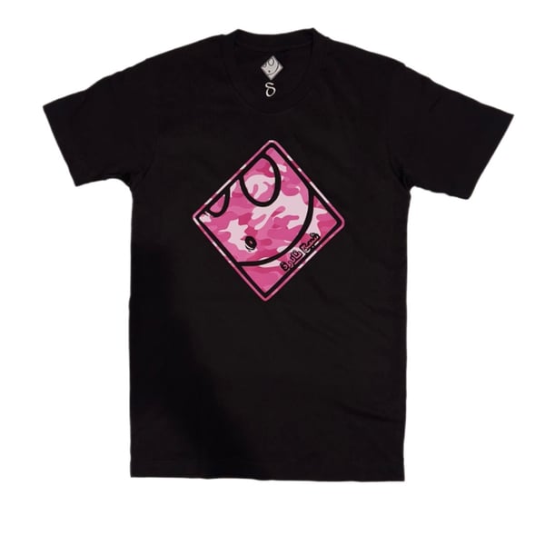 Image of Ghost Tee in Black/Pink Camouflage 