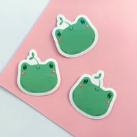 Image 2 of Froggy Sprout Waterproof Vinyl Sticker (2" Version)