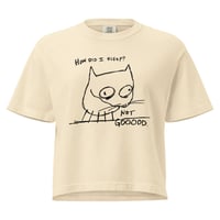Image 3 of Women’s heavyweight boxy tee how did I sleep?