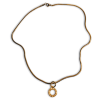 18k Studded Round-Trip Pendent Necklace 