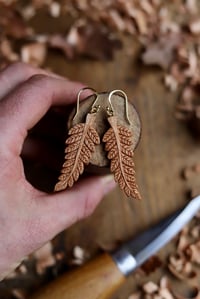 Image 2 of Fern Leaf~ Earrings 