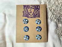 Image 1 of Cross Pattern Buttons set of 6  1.4cm diameter 
