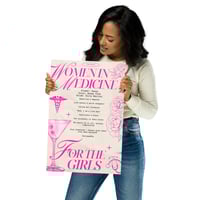 12x18in PINK WOMEN IN MEDICINE POSTER