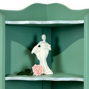 Image of Oak Shelved Corner Cupboard 