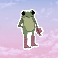 Cowboy Frog Sticker