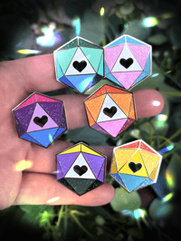 Image 1 of DnD Dice Pride Enamel Pin