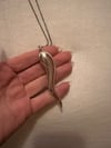 EXTRA LARGE vintage sterling silver cornicello Italian good luck charm