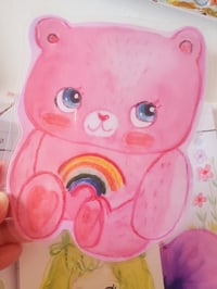 Image 2 of Pink care bear - bookmark  