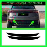 Image 2 of X2 Audi Q8  Rear Bumper Reflector Overlay Decal Sticker