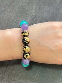 Image 4 of Gold-Carved Four Divine Beasts  x Seven Chakra  Bracelet 12mm