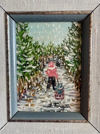 Image 3 of Acrylic Wintry Scene Miniature on Board