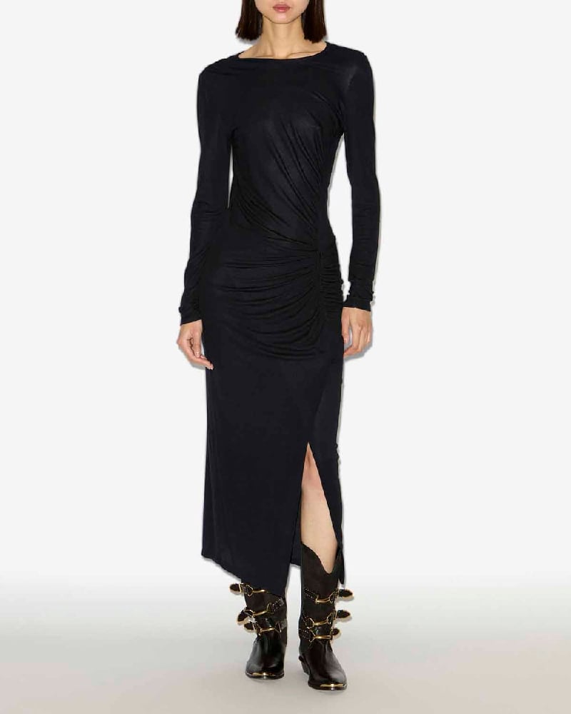 Image of ISABEL MARANT JELINA DRESS BLACK