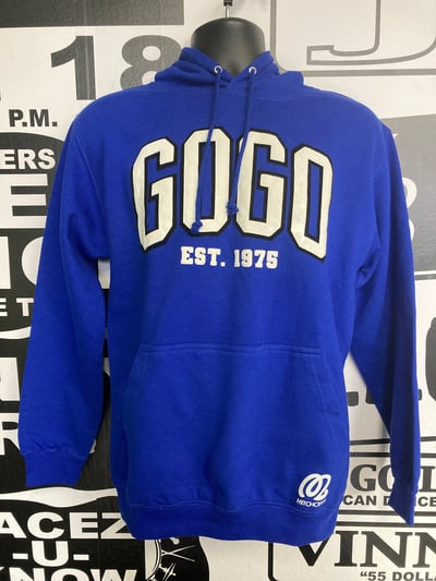 Image of Royal Blue "GOGO Est. 1975" Hooded Sweatshirt by Mitchcraft