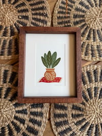 Framed Potted Plant Painting