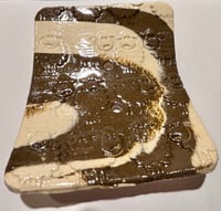 Black and white sheep soap dish