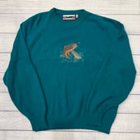 Image 1 of Vintage Brown Trout Sweater - L