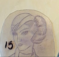 Image 2 of Mike Malone Tattoo flash Lady Acetate  Stencil
