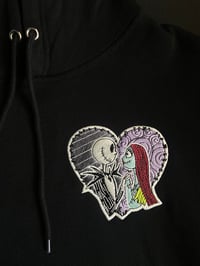 Image 4 of Jack & Sally Hoodies *Glow in the dark thread* in all color or black & white (allow 1-2 weeks)