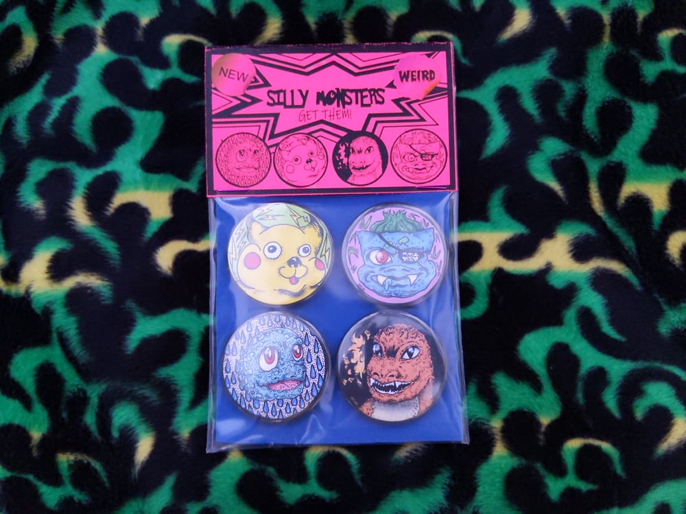 Silly Monsters Button set (4pck)