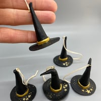 Image 3 of Tiny Witch Hat Ornament Set