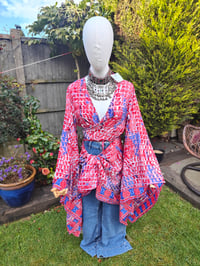 Image 20 of Pefkos co ord sarong set red and blue
