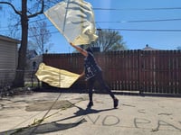 Image 3 of Healing worship flags - Faithfulness(gold) Adult