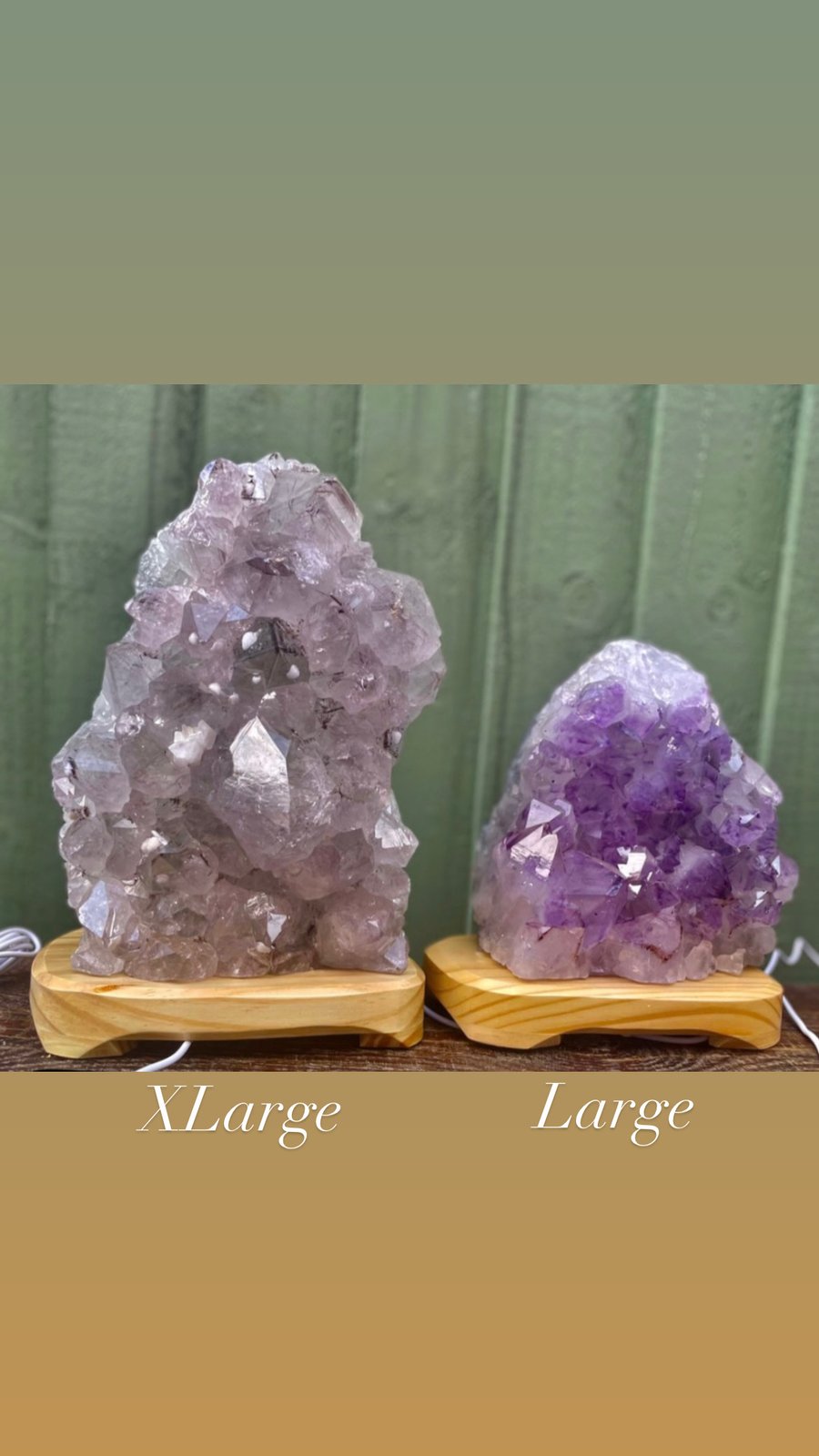 Amethyst stone outlet lamp