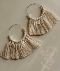 Image 2 of RTS Macrame Fringe Earrings -#1