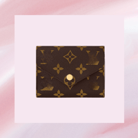 Small brown button wallet 