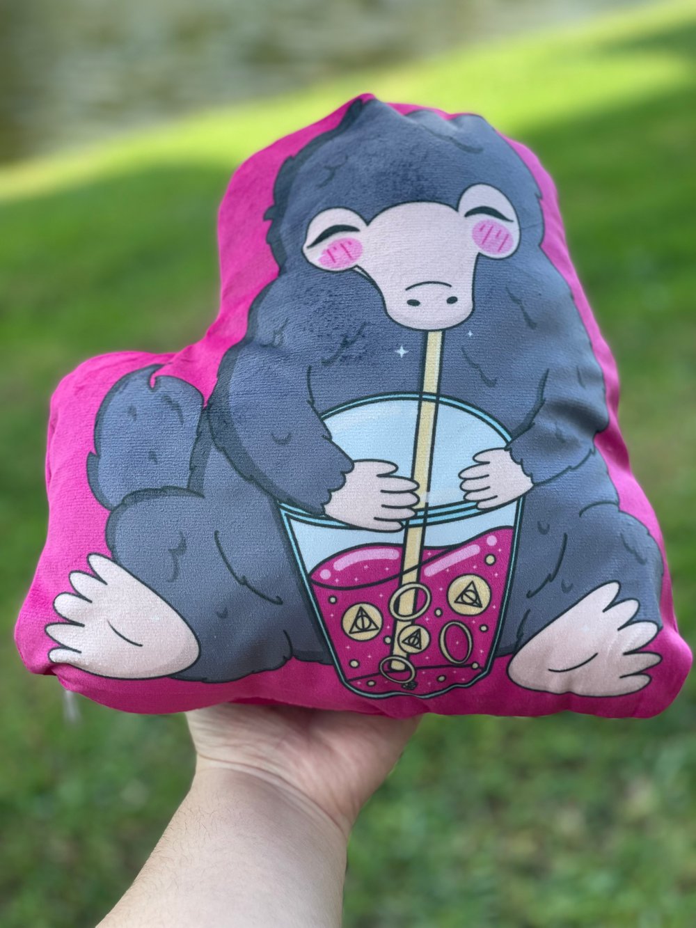 Image of Magical Creature Plush Pillow & Acrylic Keychain