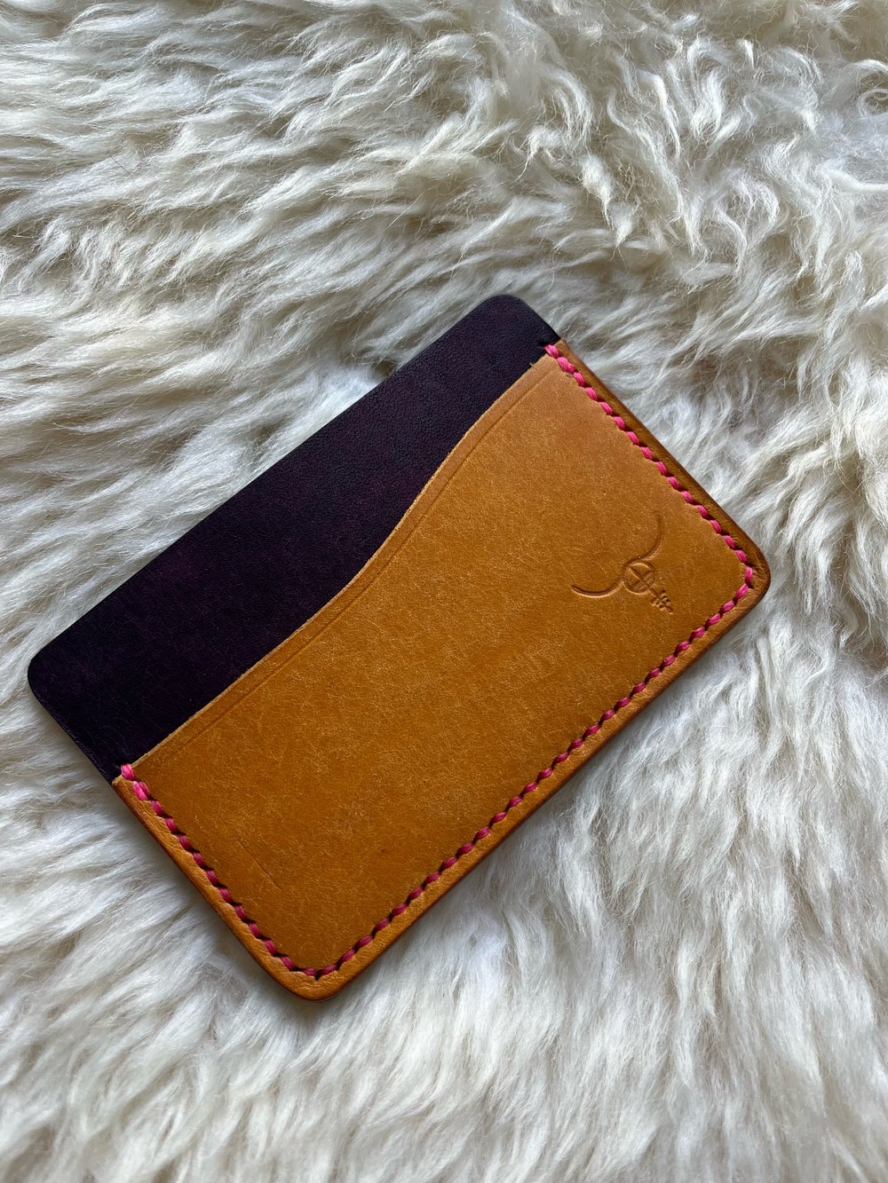 Image of Violet/Yellow Pueblo Horizontal Cardholder 