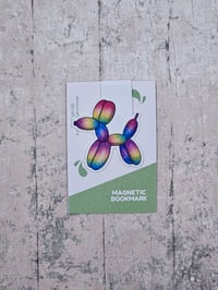 Image 1 of Rainbow Balloon Dog Magnetic Bookmark
