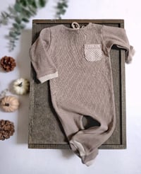 Image 1 of Newborn boys romper for photo shoots |  Nick | cold brown