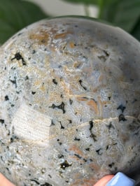 Image 4 of XL RAINBOW ORBICULAR JASPER SPHERE
