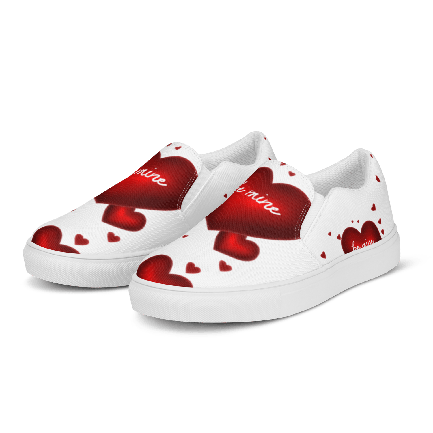 Image of Women’s slip-on Valentines Day canvas shoes