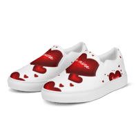 Image 4 of Women’s slip-on Valentines Day canvas shoes