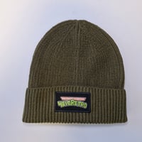 Image 5 of 4eveRetro Mutant Patch Knitted Beanie Hat