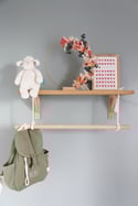 Couronne en fleurs séchées sur support en bois 25cm - personnalisable
