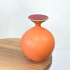 Tangerine Bud Vase with Flared Rim