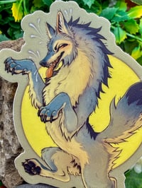 Image 2 of Playful Wolf Sticker
