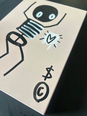 Image of Left standing Skel (pink)