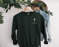 Image 1 of Redeemed Cross Christian Sweatshirt