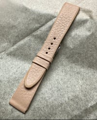 Image 1 of Cream Soft Grain Bull Hand-rolled Watch Strap