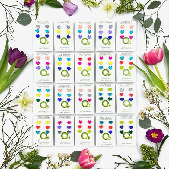 Image of Set 3 párů náušnic Srdíček 1cm