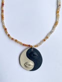 Yin Yang beaded necklace #8