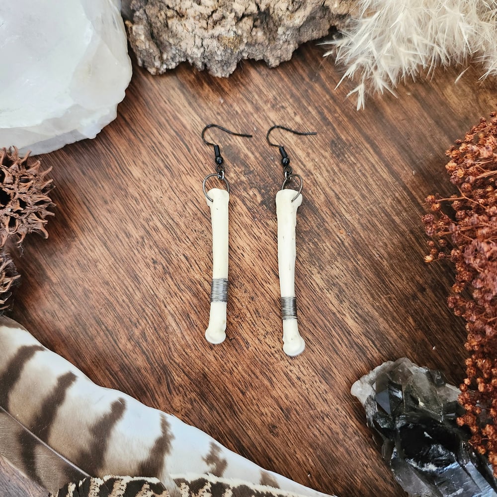 Image of Rabbit Bone Earrings 3