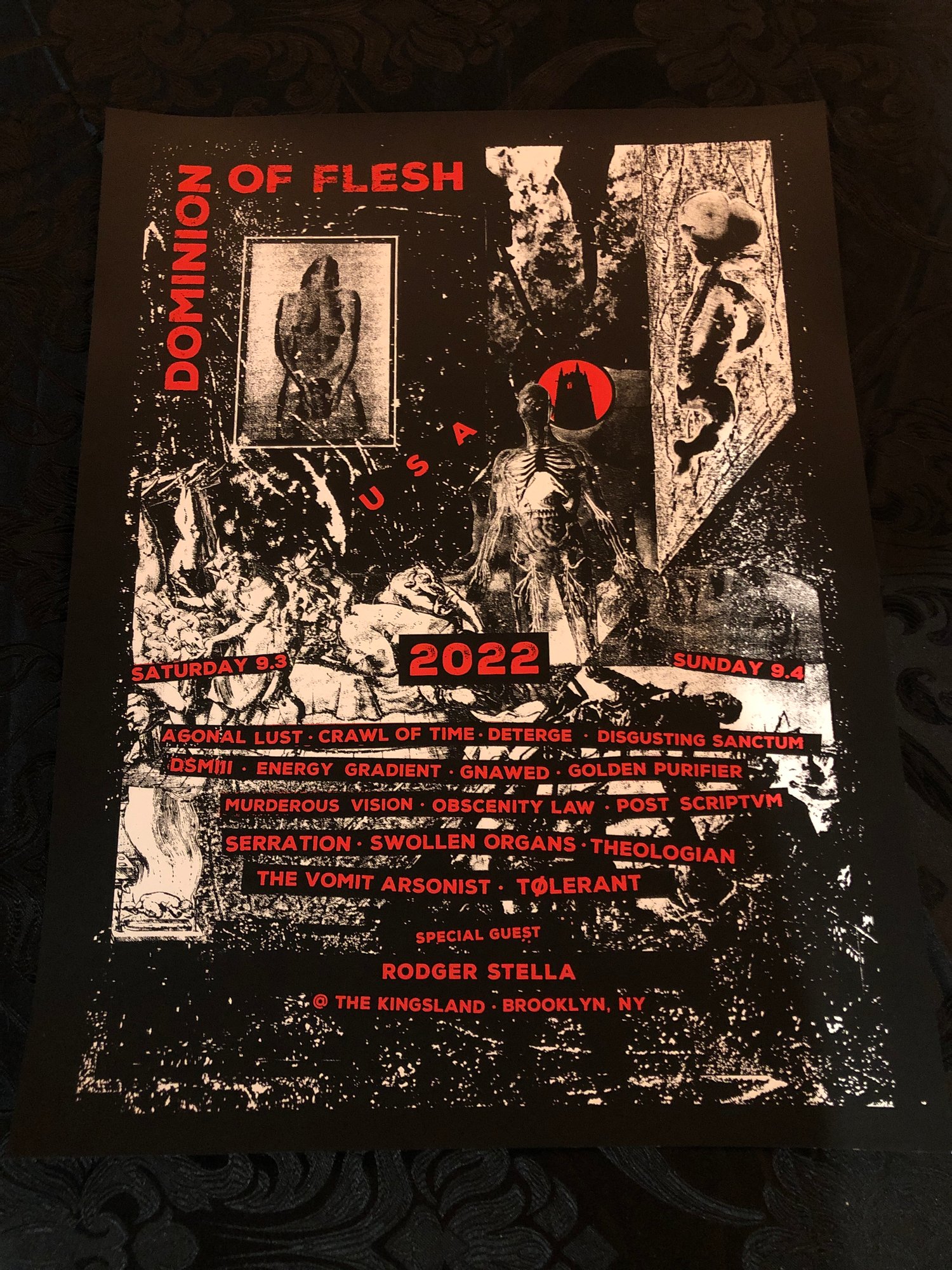 Dominion Of Flesh USA Screen-printed Poster