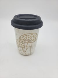 Image 1 of White Mushroom Short Travel Mug 