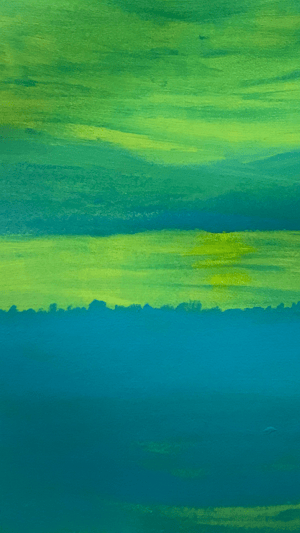 ‘Nekem a Balaton’ - yellow-blue, acrylic on 640 gsm full cotton paper, cc 50x70 cm